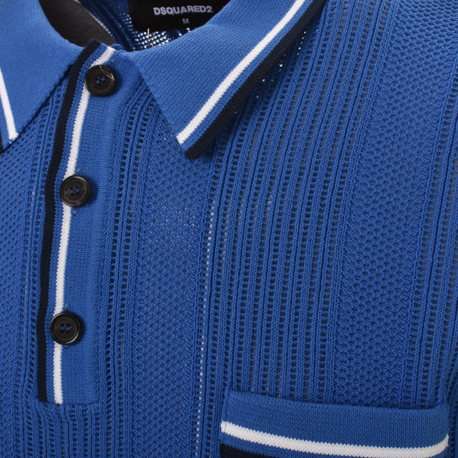 Tシャツ・カットソー DSQUARED Dark Blue Wool Polo Shirt DSQUARED2 Multicolor Cotton T-Shirt for Men